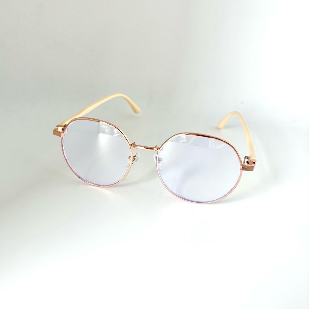 Stylish Gold Frame Women's Bluelight Glasses with Violet Hue - NWOT - Picture 2 of 4
